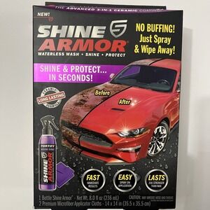 Shine Armor 3-in-1 Ceramic Coating Shine & Protect 2 boxes new/sealed